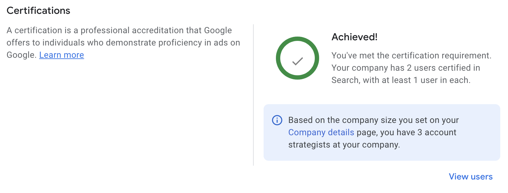 Google Partner Certificaten