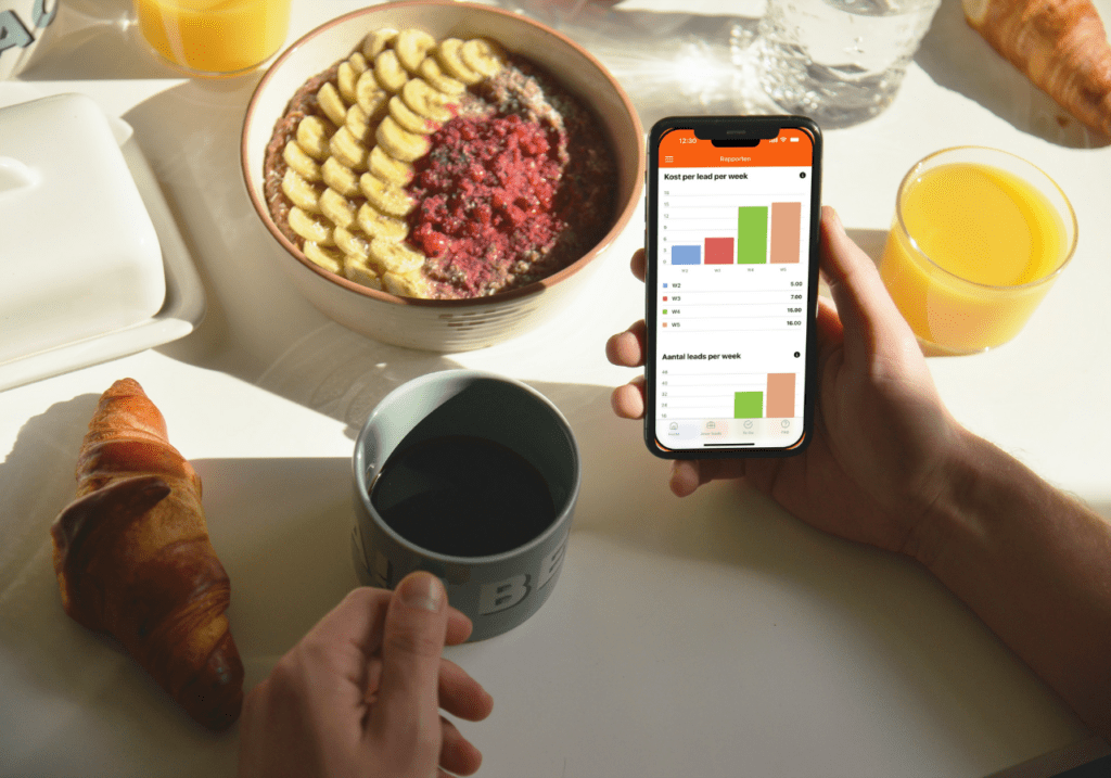 Onze eigen app voor het opvolgen van warme leads!